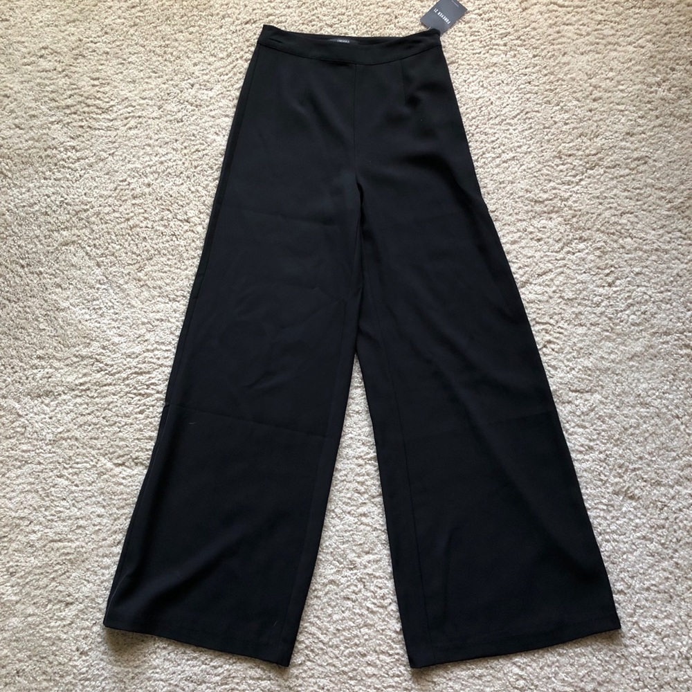 Black flared high waisted pants